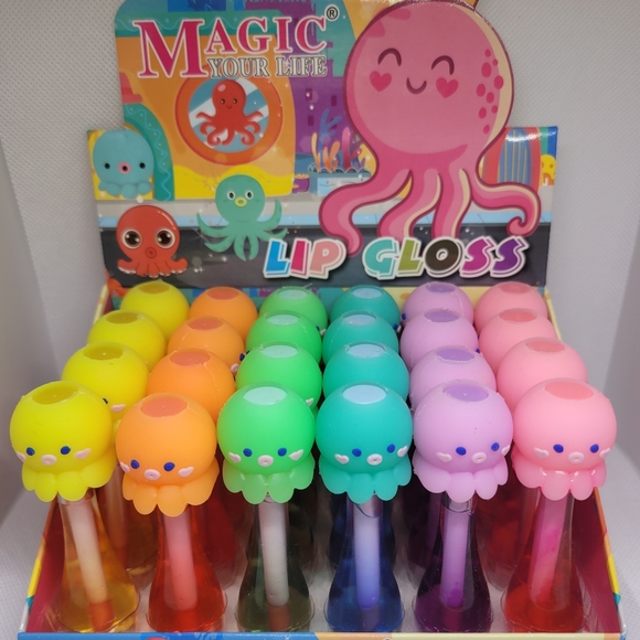 Magic your life Kawaii Octopus lip gloss bundle of 6 - Picture 3 of 4